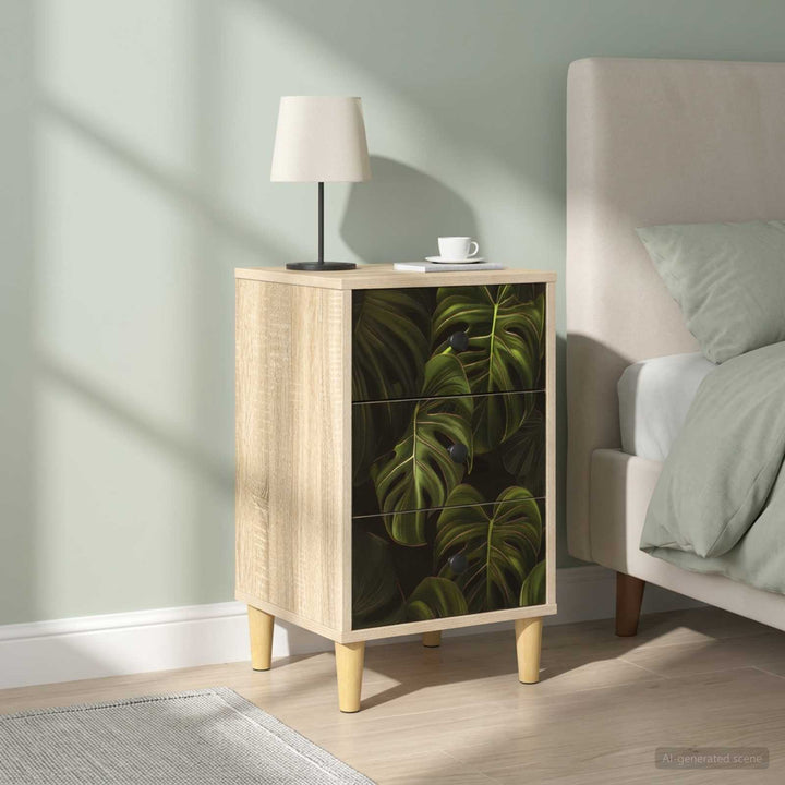 Natskab ELBURG 2 stk. Sonoma-eg 36 x 33 x 60 cm Konstrueret træ