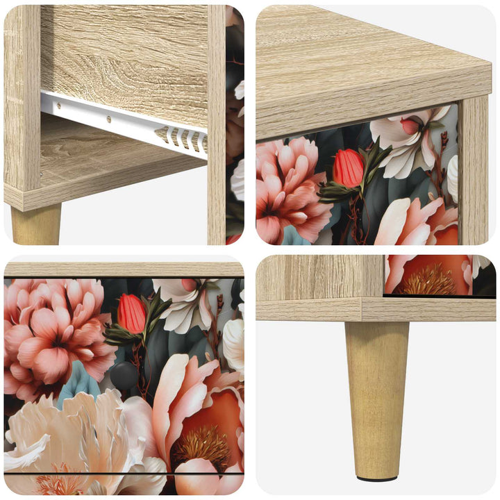 Natskab BORNE 2 stk. Sonoma-eg 36 x 33 x 60 cm Konstrueret træ