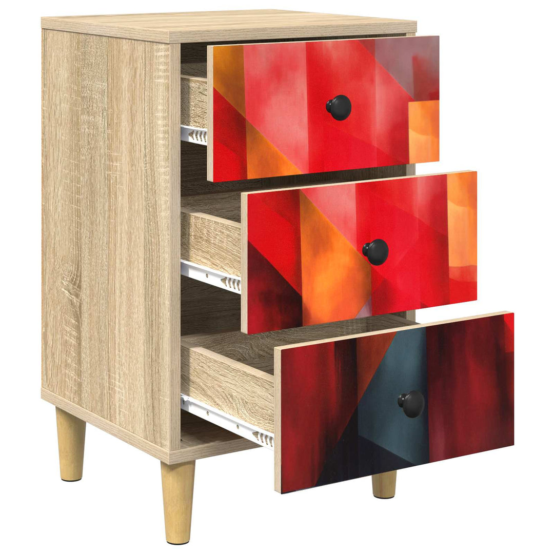 Natskab HEESCH 2 stk. Sonoma-eg 36 x 33 x 60 cm Konstrueret træ