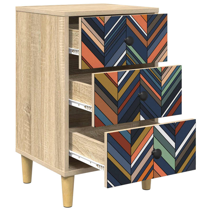 Natskab OMMEN 2 stk. Sonoma-eg 36 x 33 x 60 cm Konstrueret træ