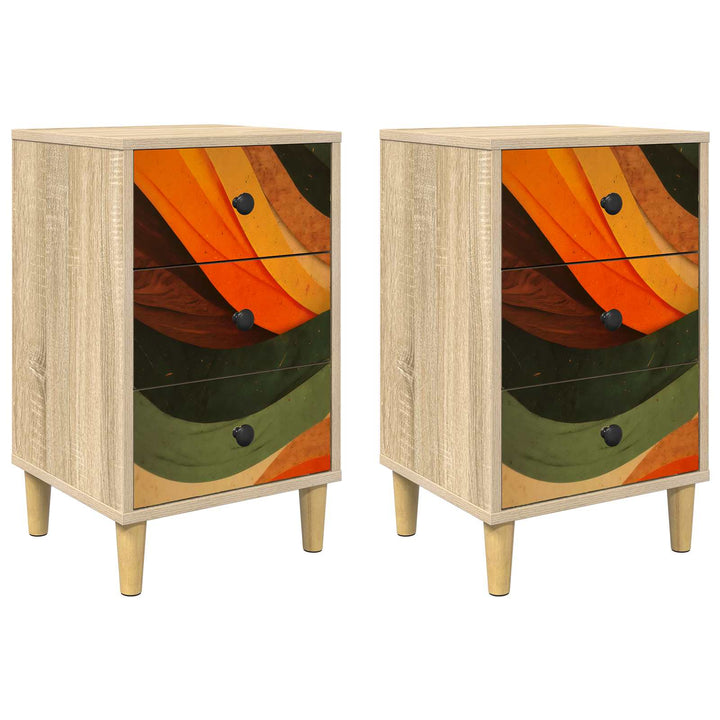 Natskab ZAANDAM 2 stk. Sonoma-eg 36 x 33 x 60 cm
