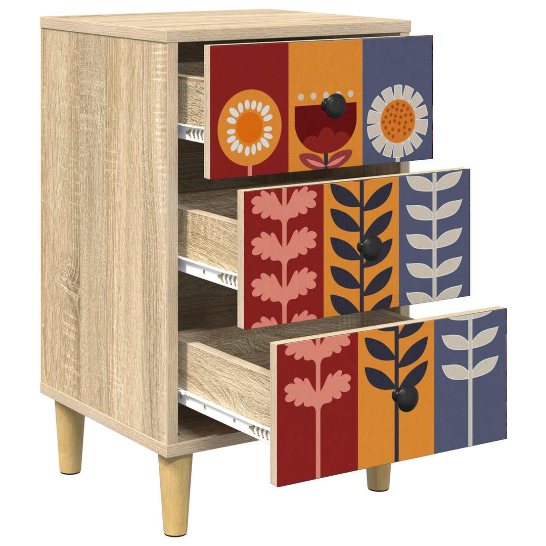 Natskab ESSEN 2 stk. Sonoma-eg 36 x 33 x 60 cm Konstrueret træ
