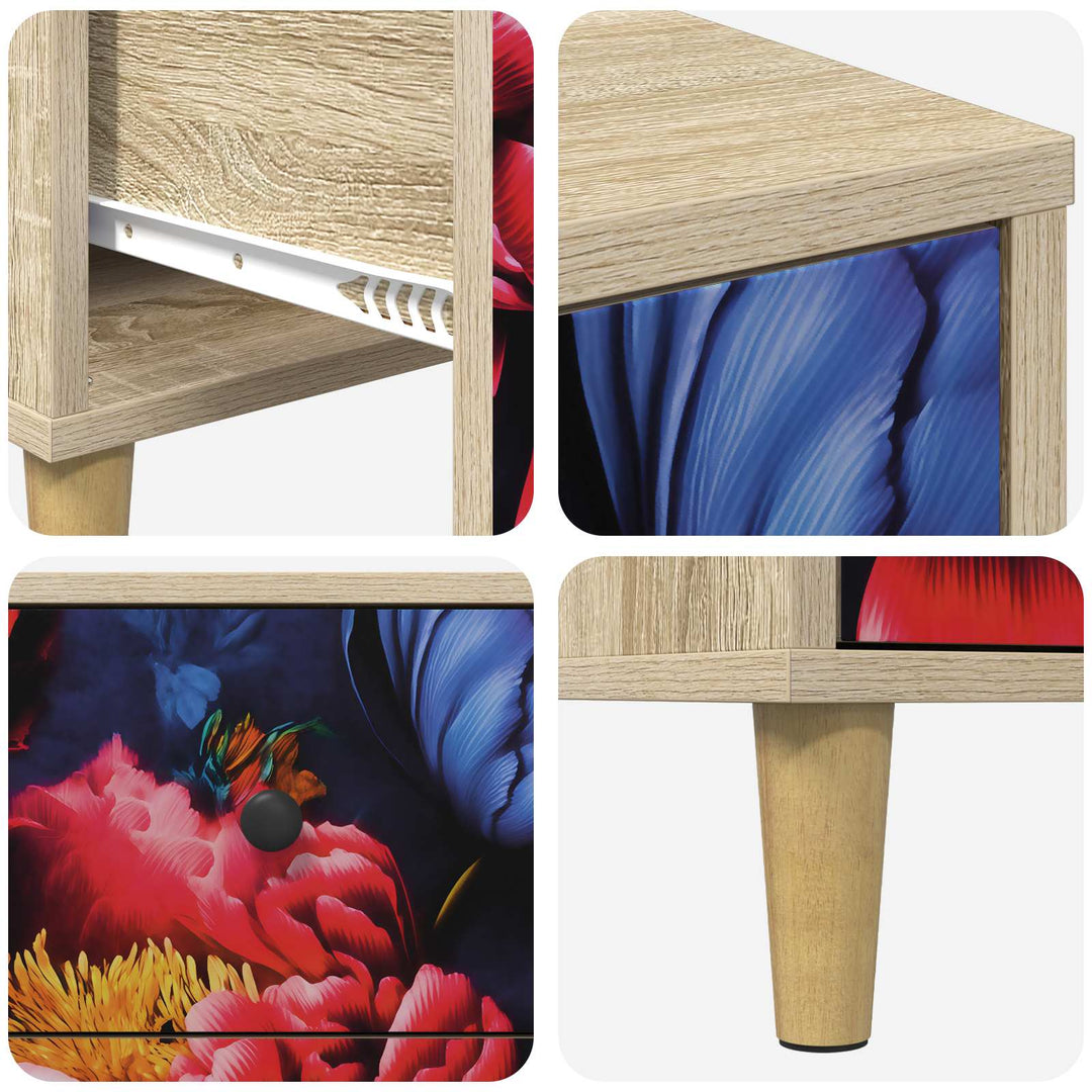 Natskab KIEL 2 stk. Sonoma-eg 36 x 33 x 60 cm Konstrueret træ
