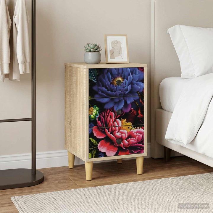 Natskab KIEL 2 stk. Sonoma-eg 36 x 33 x 60 cm Konstrueret træ