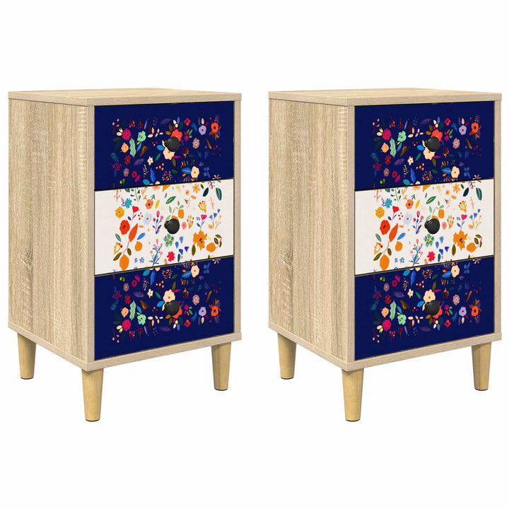 Natskab MAINZ 2 stk. Sonoma-eg 36 x 33 x 60 cm Konstrueret træ