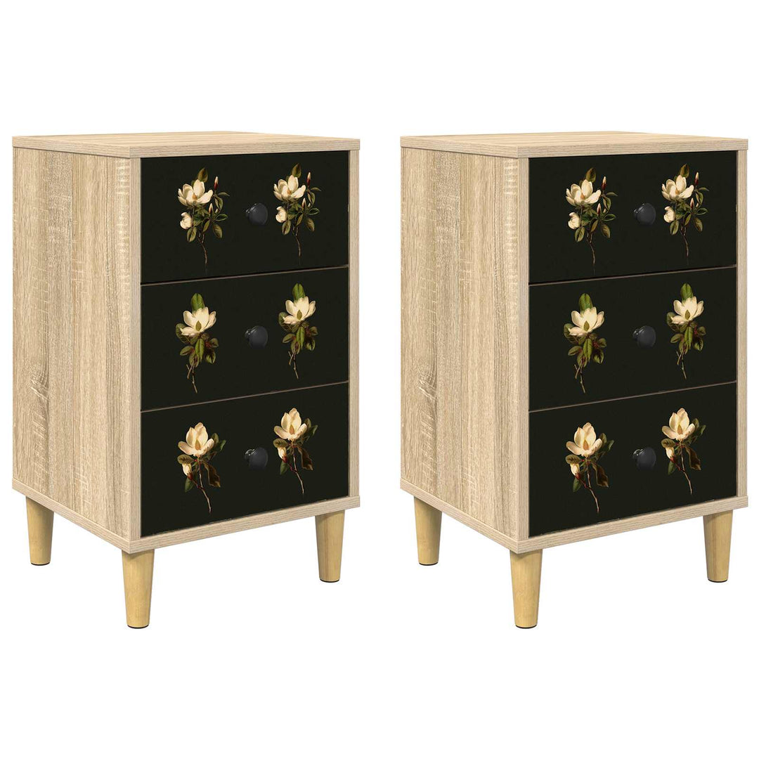 Natskab BREMEN 2 stk. Sonoma-eg 36 x 33 x 60 cm Konstrueret træ