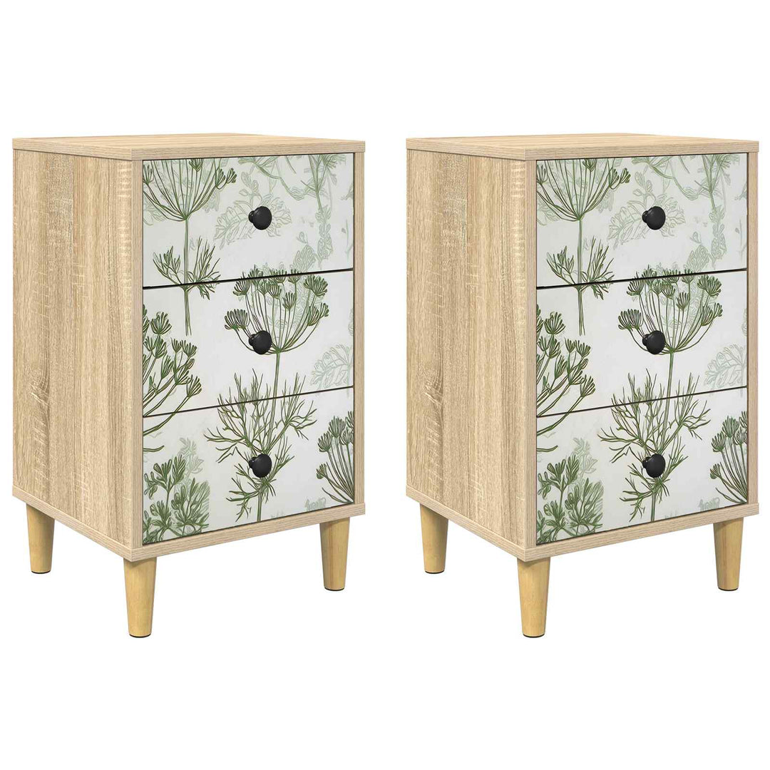 Natskab GOTHA 2 stk. Sonoma-eg 36 x 33 x 60 cm Konstrueret træ