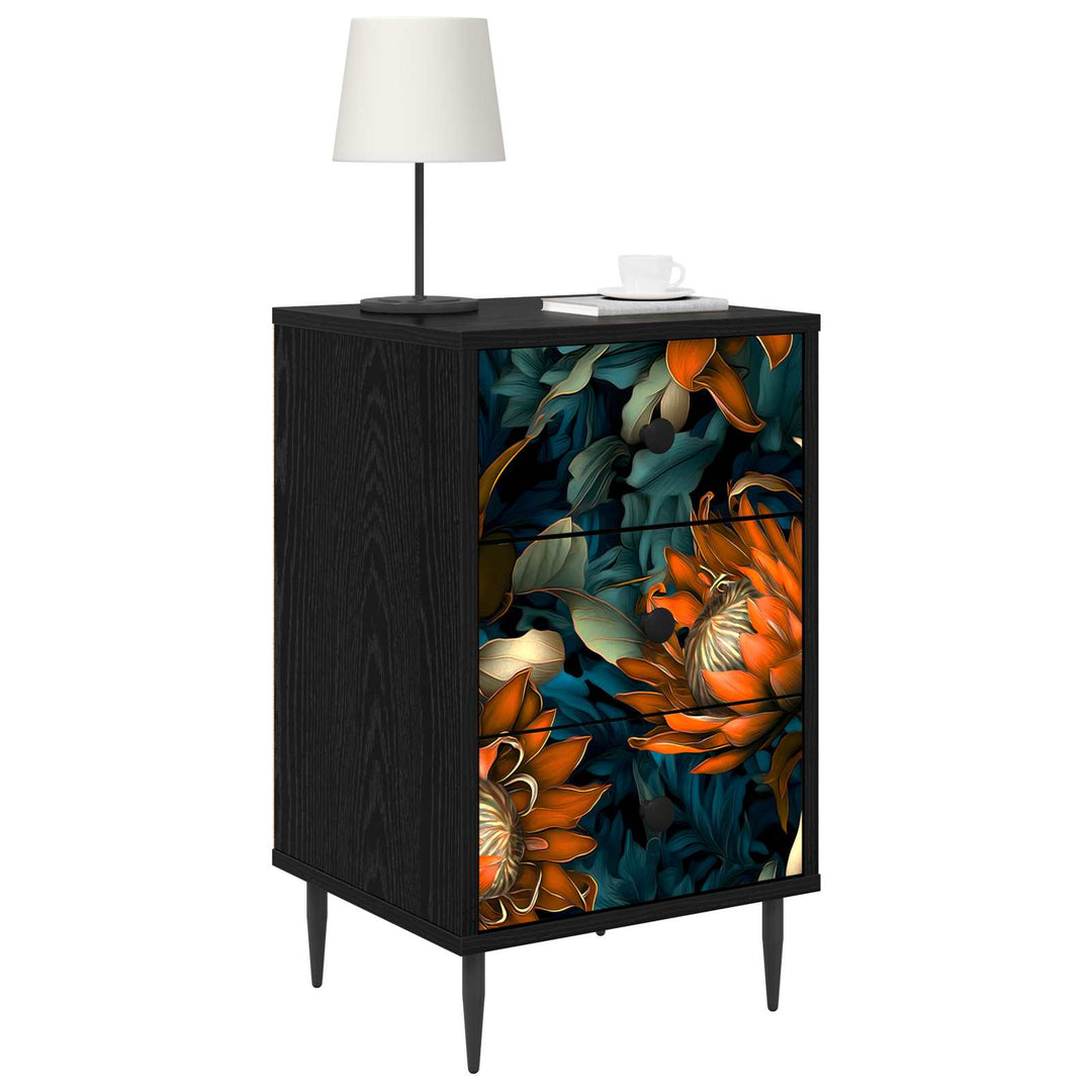 Natskab LOCHEM 2 stk. Sort eg 36 x 33 x 61 cm Konstrueret træ