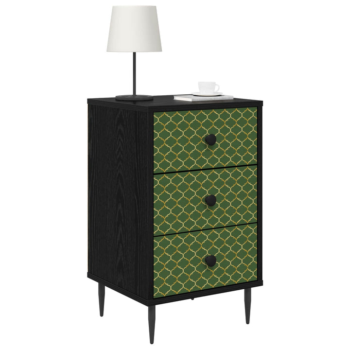 Natskab GELEEN Sort eg 36 x 33 x 61 cm Konstrueret træ