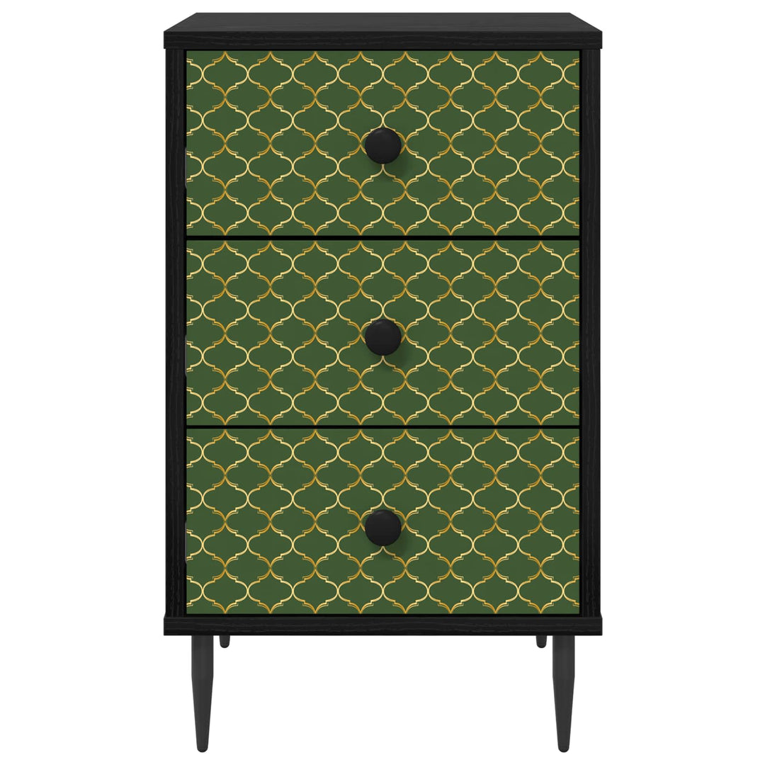Natskab GELEEN 2 stk. Sort eg 36 x 33 x 61 cm Konstrueret træ