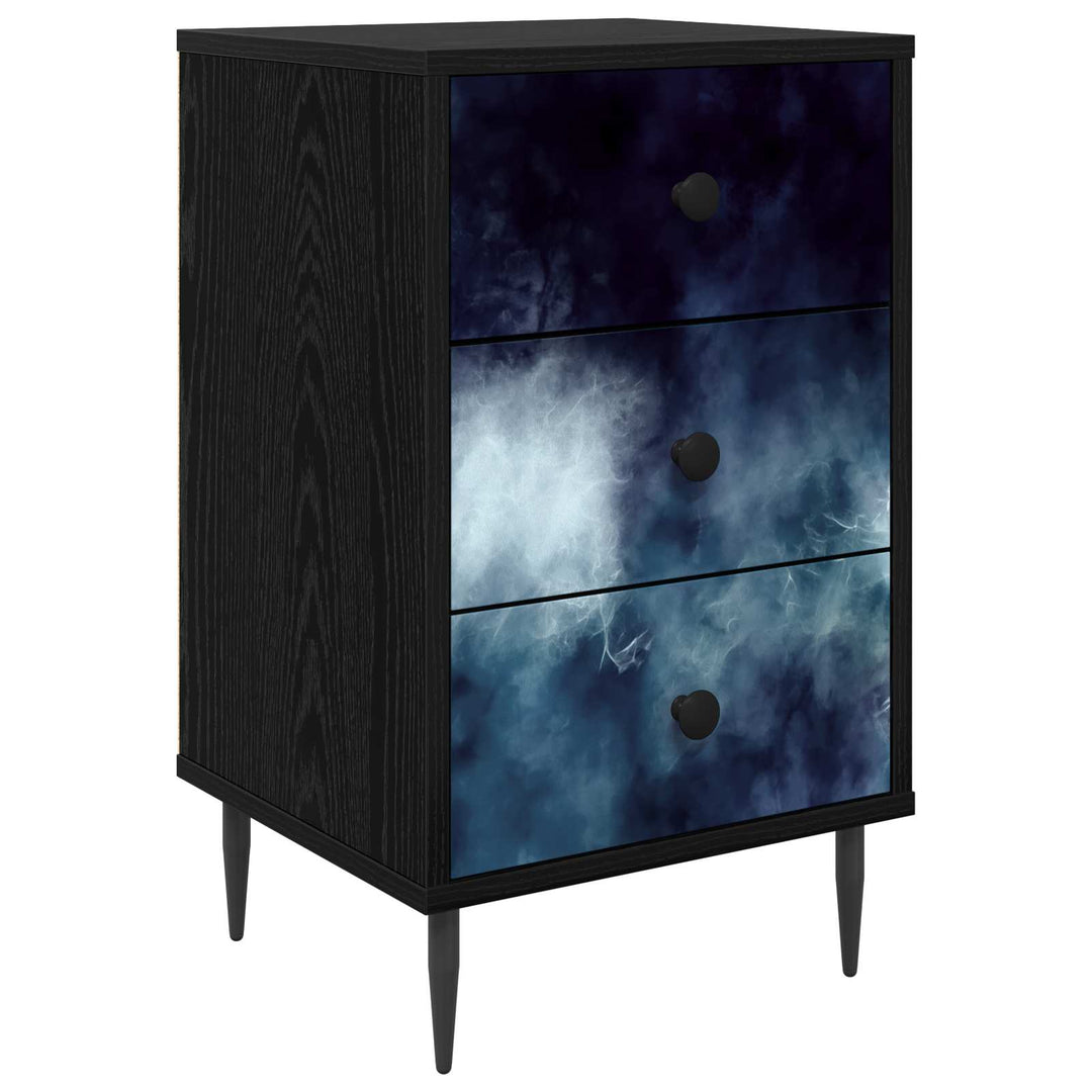 Natskab RAALTE Sort eg 36 x 33 x 61 cm Konstrueret træ