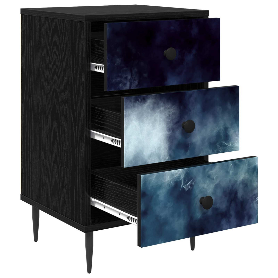 Natskab RAALTE Sort eg 36 x 33 x 61 cm Konstrueret træ
