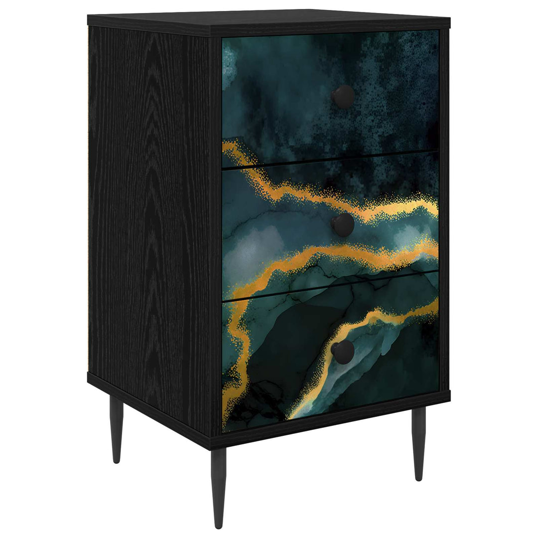 Natskab WIJHE Sort eg 36 x 33 x 61 cm Konstrueret træ