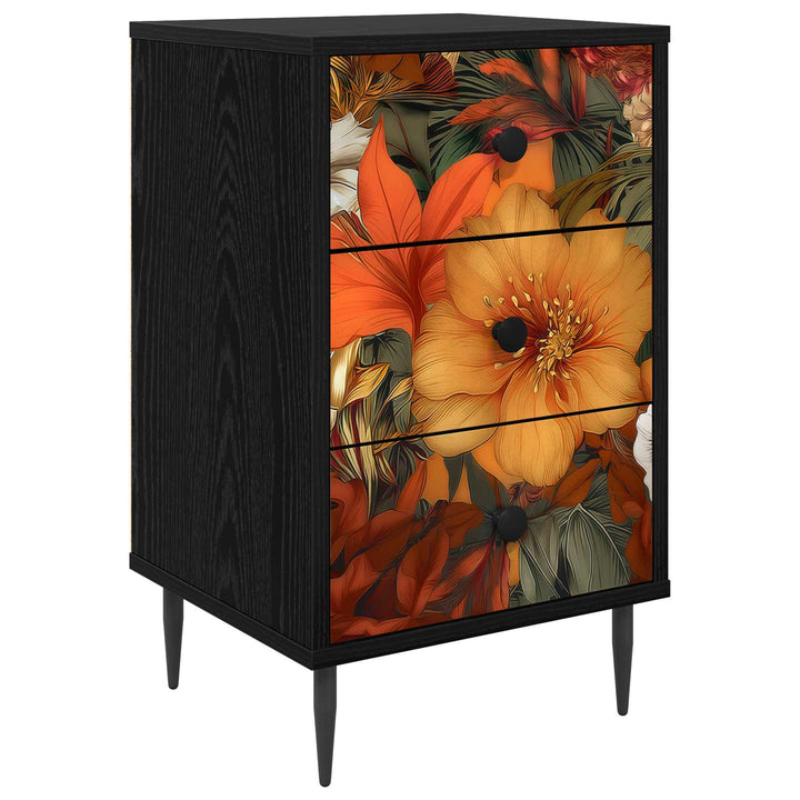 Natskab GENNEP Sort eg 36 x 33 x 61 cm Konstrueret træ