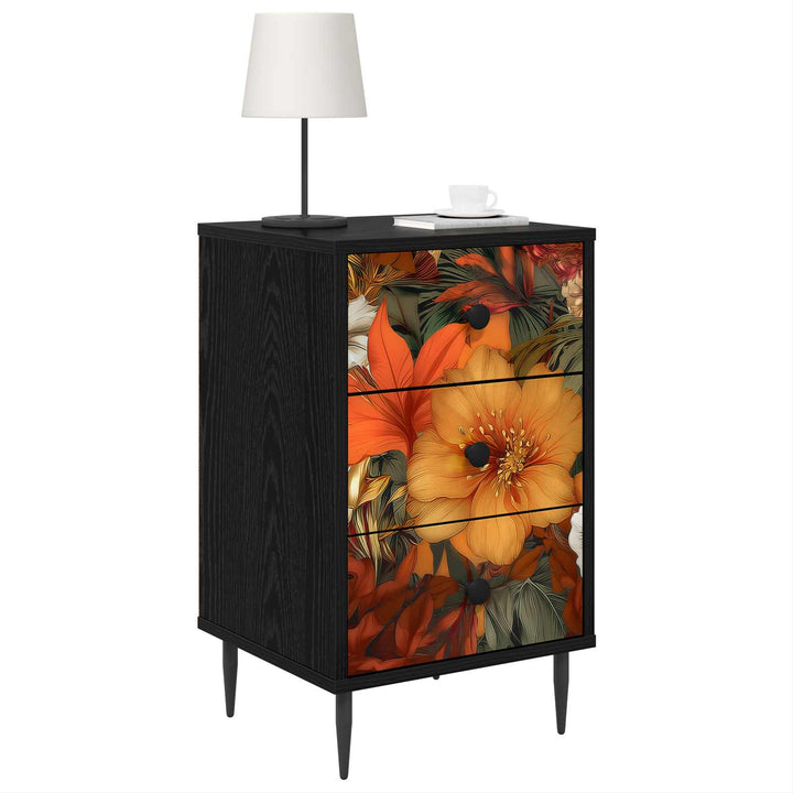 Natskab GENNEP Sort eg 36 x 33 x 61 cm Konstrueret træ