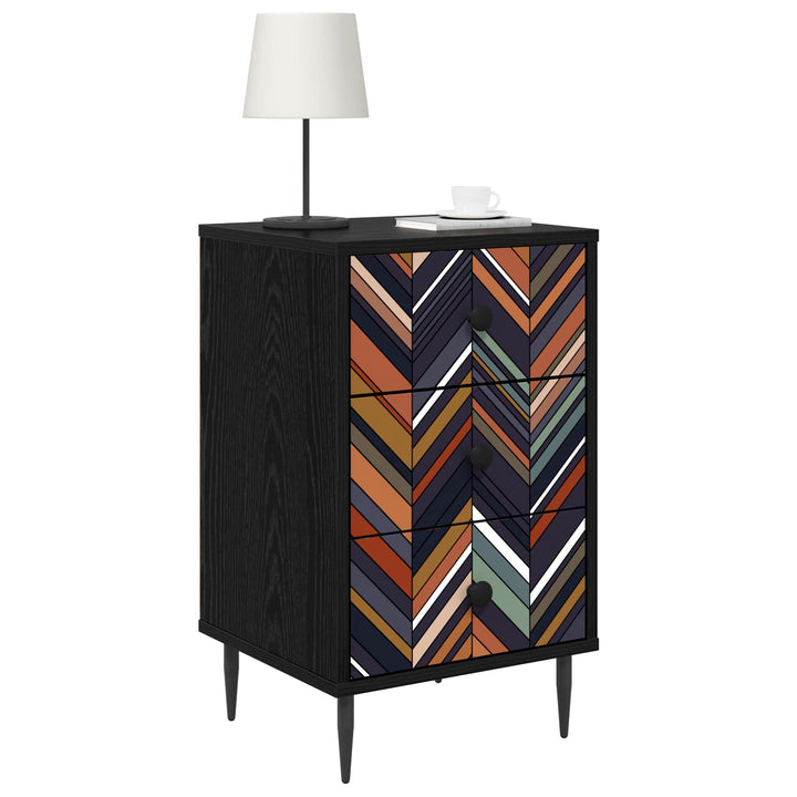 Natskab OMMEN Sort eg 36 x 33 x 61 cm Konstrueret træ
