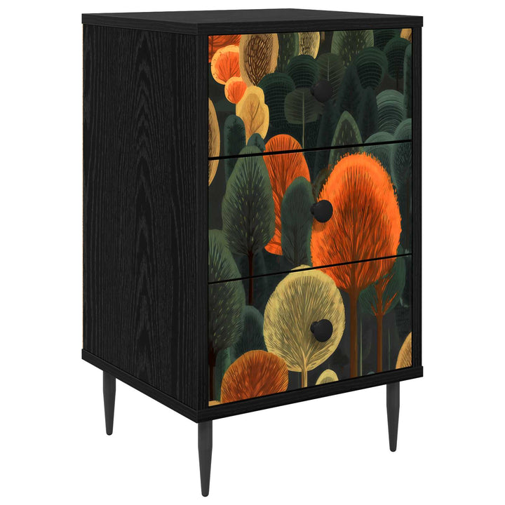 Natskab ZAANDAM Sort eg 36 x 33 x 61 cm Konstrueret træ