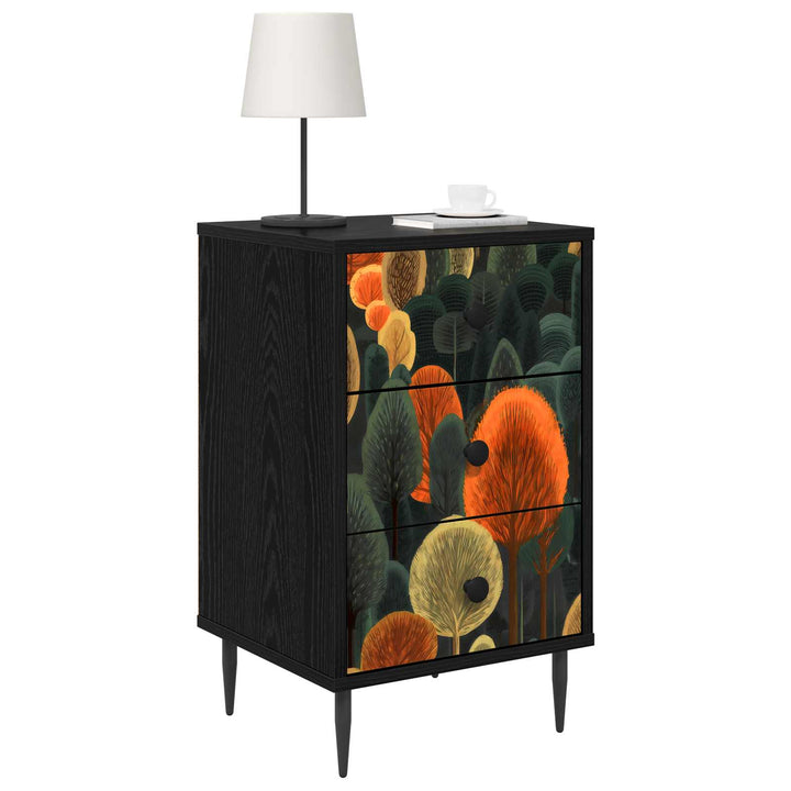 Natskab ZAANDAM Sort eg 36 x 33 x 61 cm Konstrueret træ