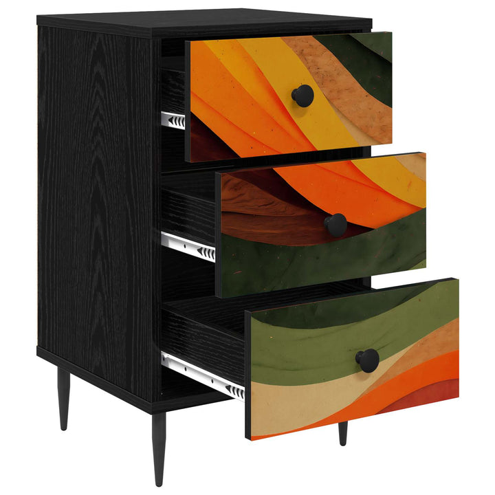 Natskab BONN Sort eg 36 x 33 x 61 cm Konstrueret træ