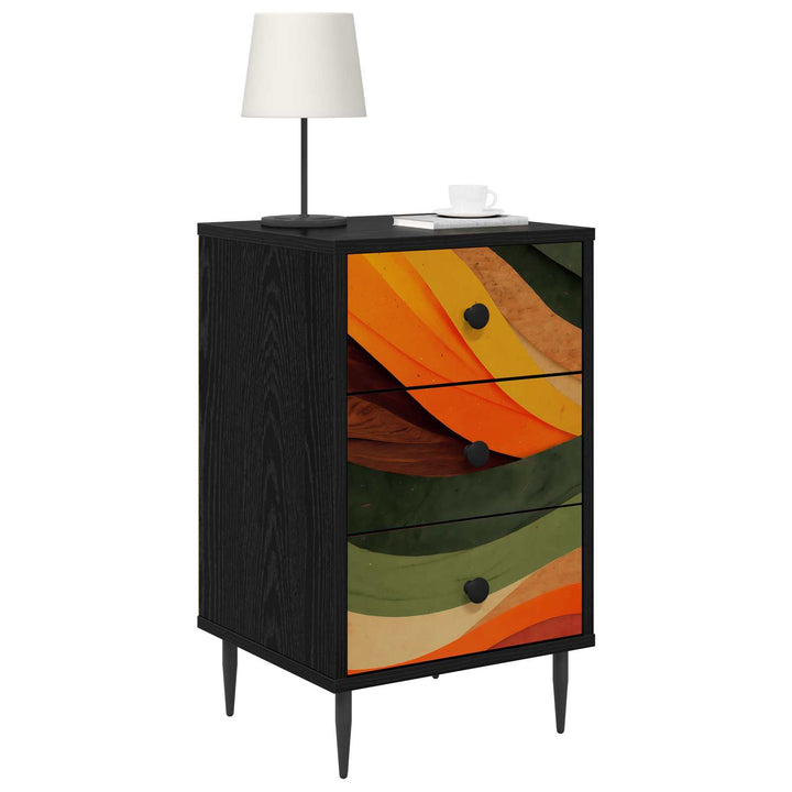 Natskab BONN Sort eg 36 x 33 x 61 cm Konstrueret træ