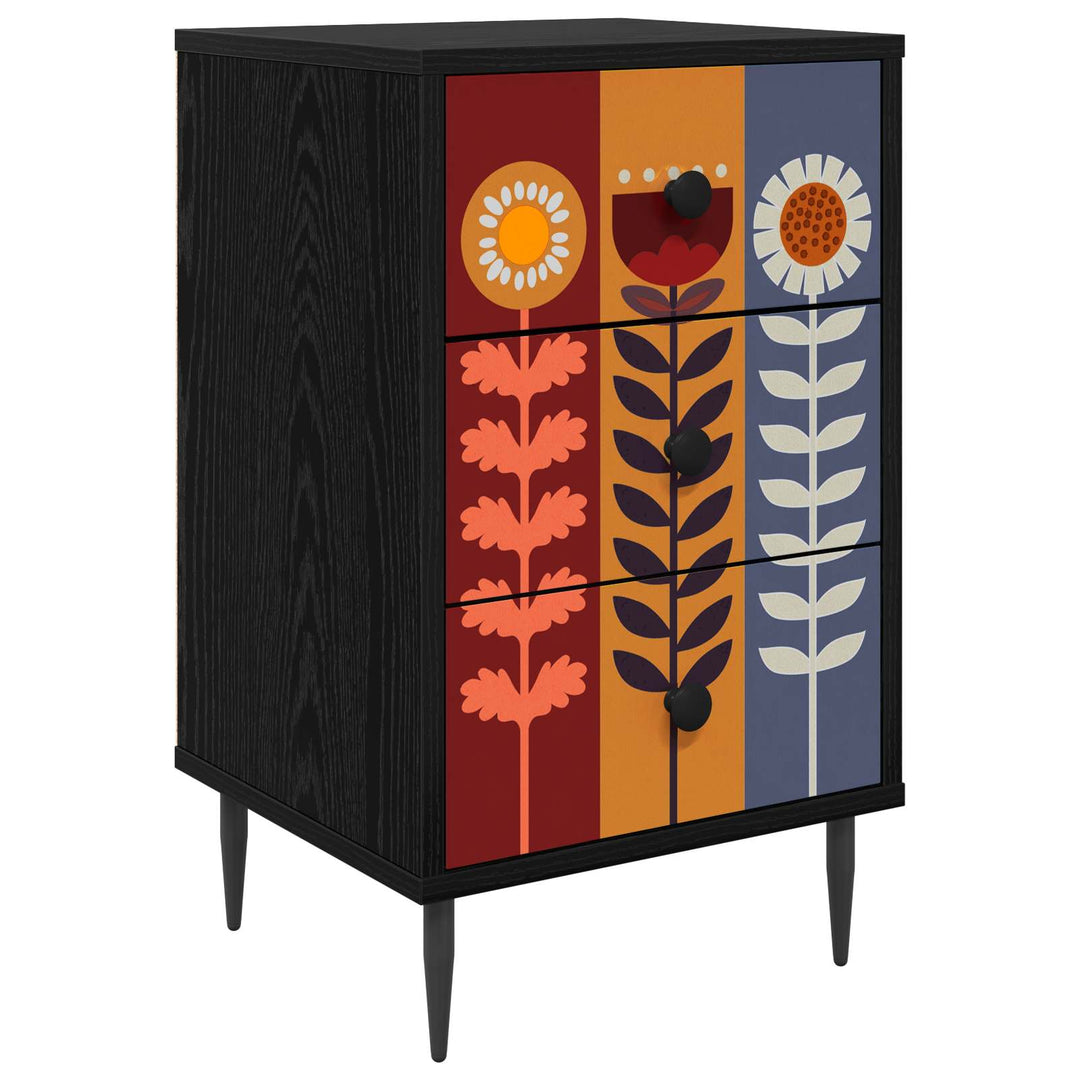 Natskab ESSEN Sort eg 36 x 33 x 61 cm Konstrueret træ