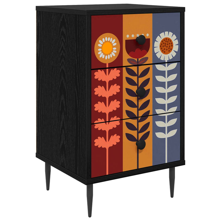 Natskab ESSEN Sort eg 36 x 33 x 61 cm Konstrueret træ