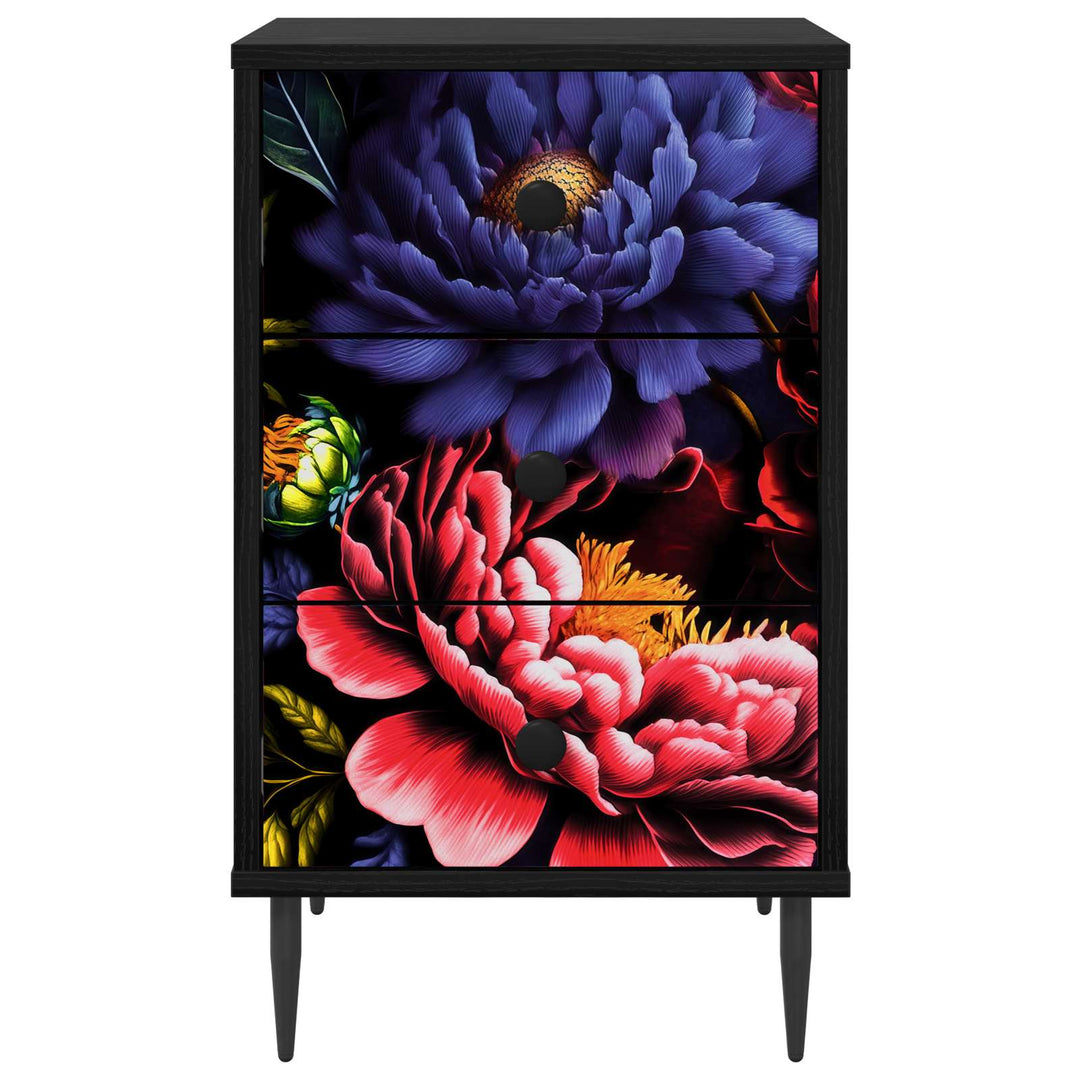 Natskab KIEL 2 stk. Sort eg 36 x 33 x 61 cm Konstrueret træ