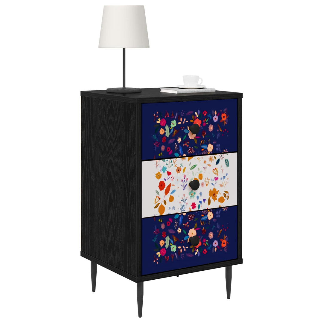 Natskab MAINZ 2 stk. Sort eg 36 x 33 x 61 cm Konstrueret træ