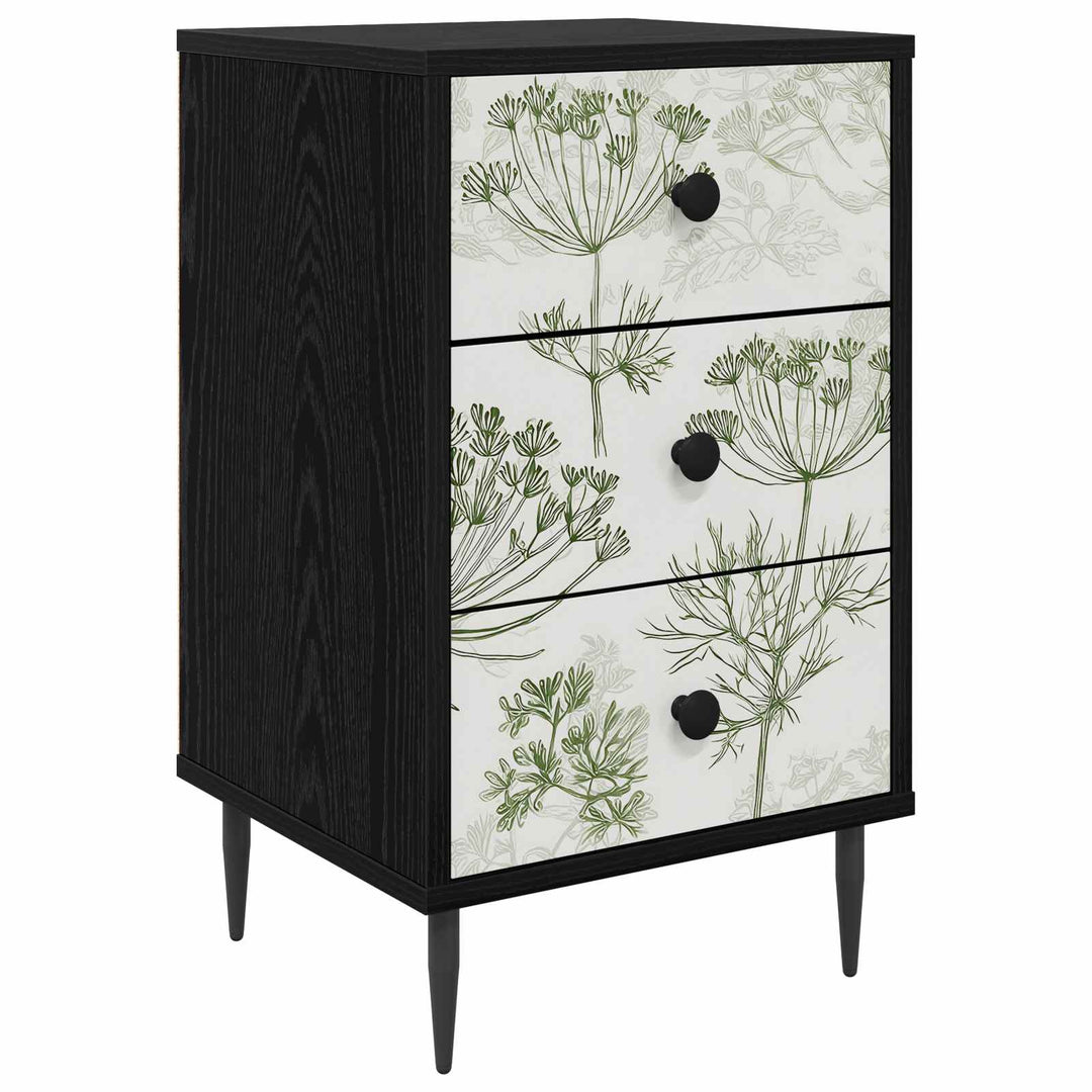 Natskab GOTHA Sort eg 36 x 33 x 61 cm Konstrueret træ