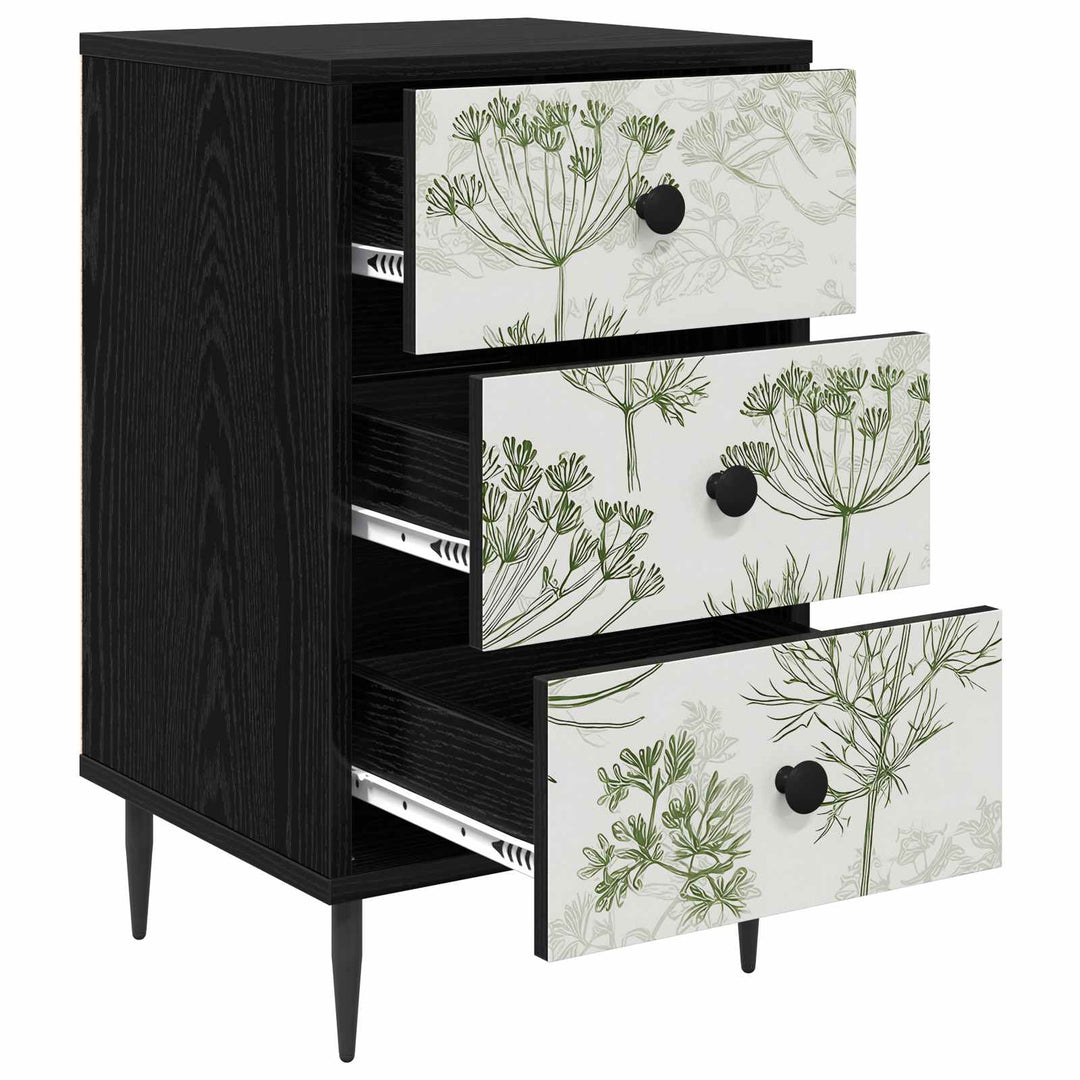 Natskab GOTHA Sort eg 36 x 33 x 61 cm Konstrueret træ