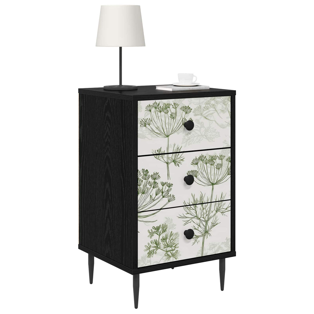 Natskab GOTHA Sort eg 36 x 33 x 61 cm Konstrueret træ