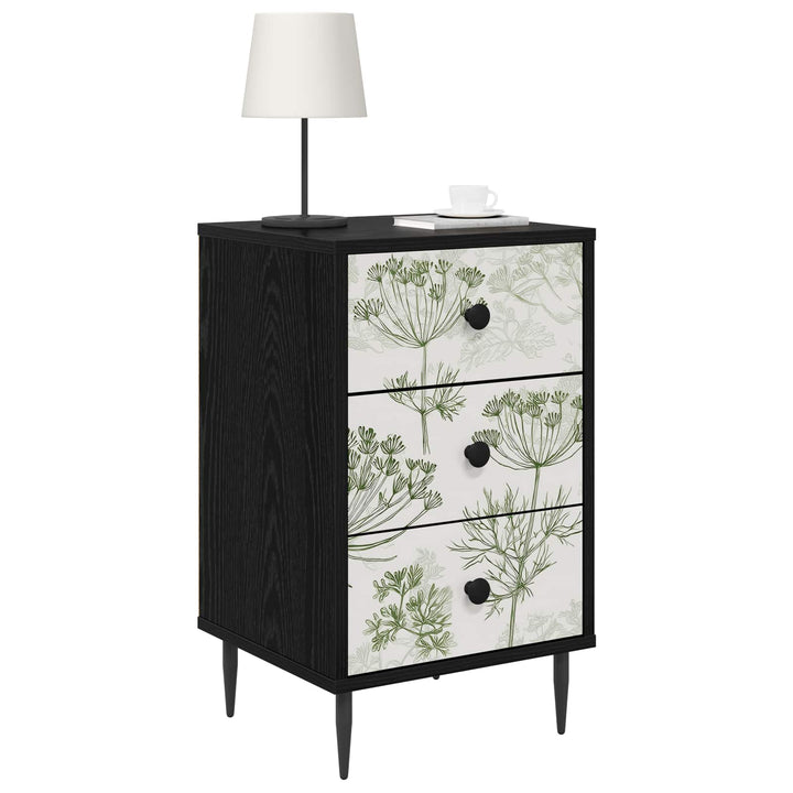 Natskab GOTHA Sort eg 36 x 33 x 61 cm Konstrueret træ