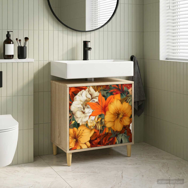 Badeværelsesskab GENNEP Sonoma-eg 60 x 40 x 60 cm