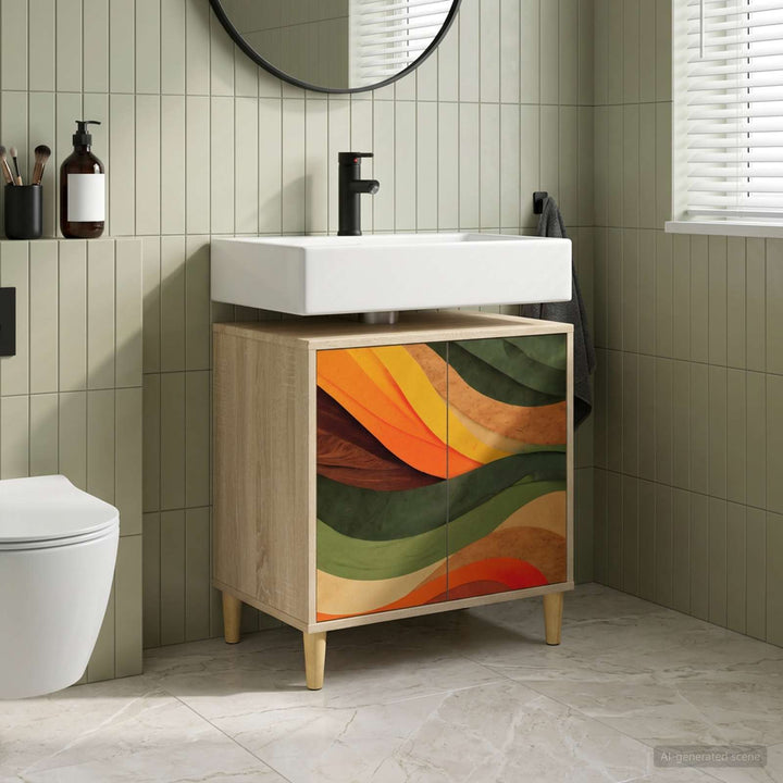 Badeværelsesskab BONN Sonoma-eg 60 x 40 x 60 cm Konstrueret træ