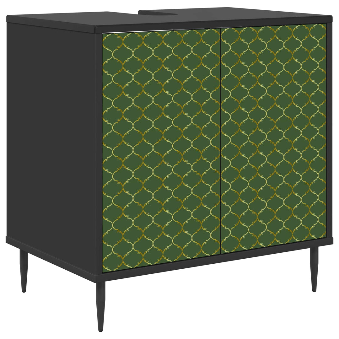 Badeværelsesskab GELEEN Sort eg 60 x 40 x 61 cm Konstrueret træ