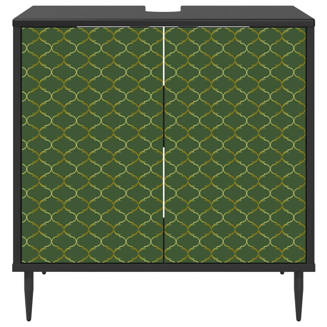 Badeværelsesskab GELEEN Sort eg 60 x 40 x 61 cm Konstrueret træ