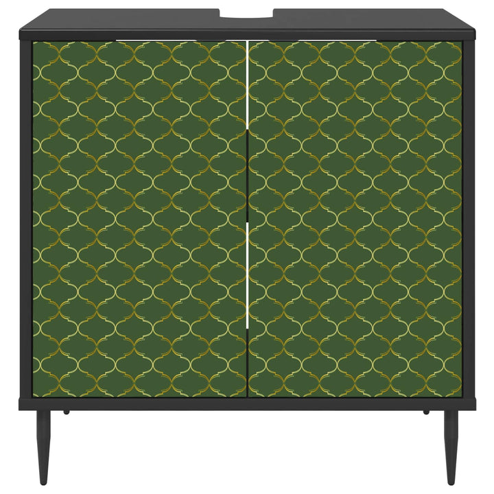 Badeværelsesskab GELEEN Sort eg 60 x 40 x 61 cm Konstrueret træ