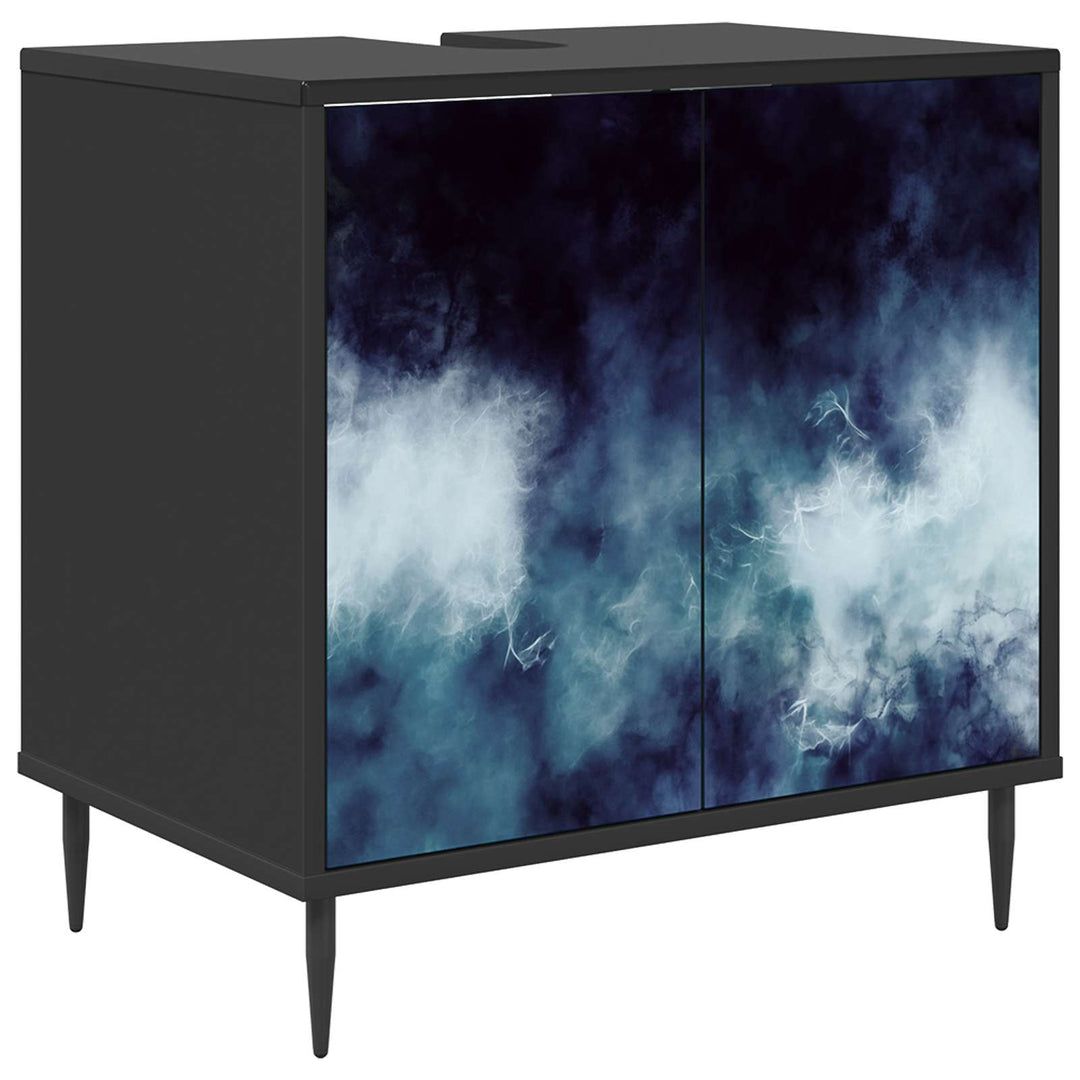 Badeværelsesskab RAALTE Sort eg 60 x 40 x 61 cm Konstrueret træ