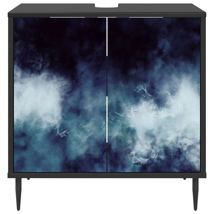 Badeværelsesskab RAALTE Sort eg 60 x 40 x 61 cm Konstrueret træ