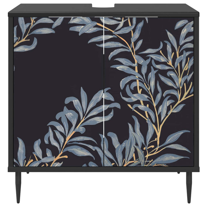 Badeværelsesskab DOKKUM Sort eg 60 x 40 x 61 cm Konstrueret træ