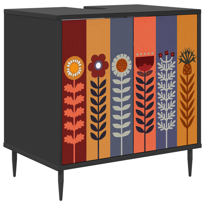 Badeværelsesskab ESSEN Sort eg 60 x 40 x 61 cm Konstrueret træ