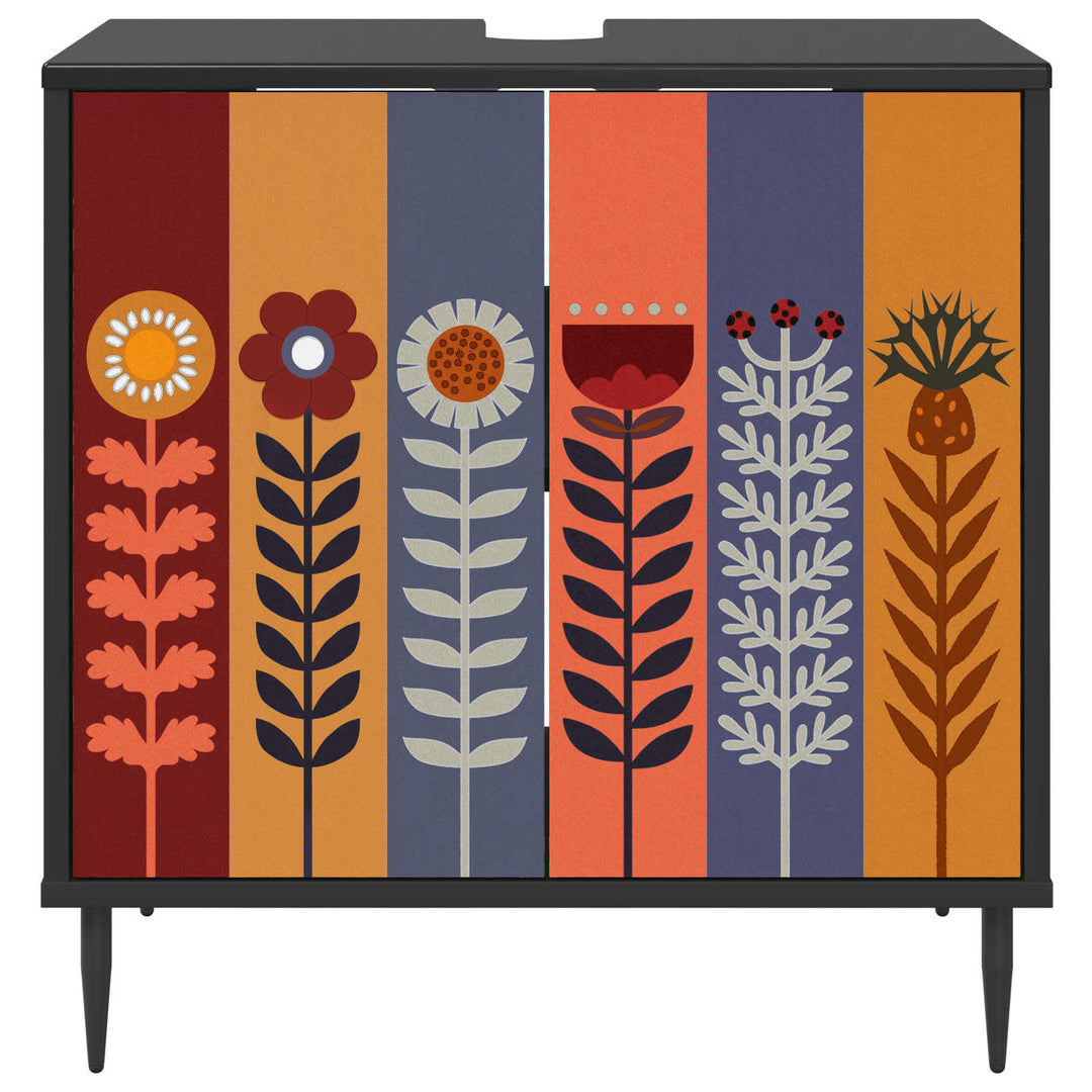 Badeværelsesskab ESSEN Sort eg 60 x 40 x 61 cm Konstrueret træ