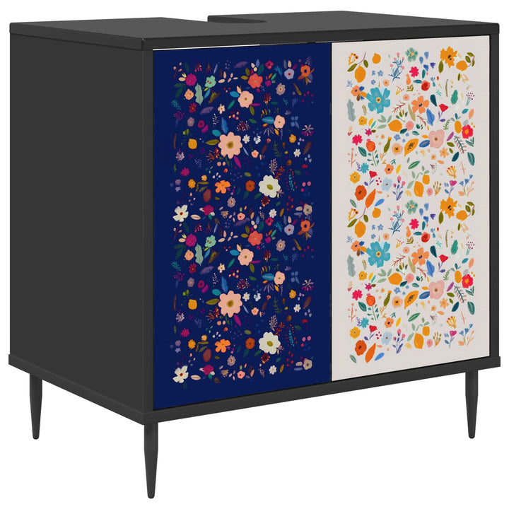 Badeværelsesskab MAINZ Sort eg 60 x 40 x 61 cm Konstrueret træ