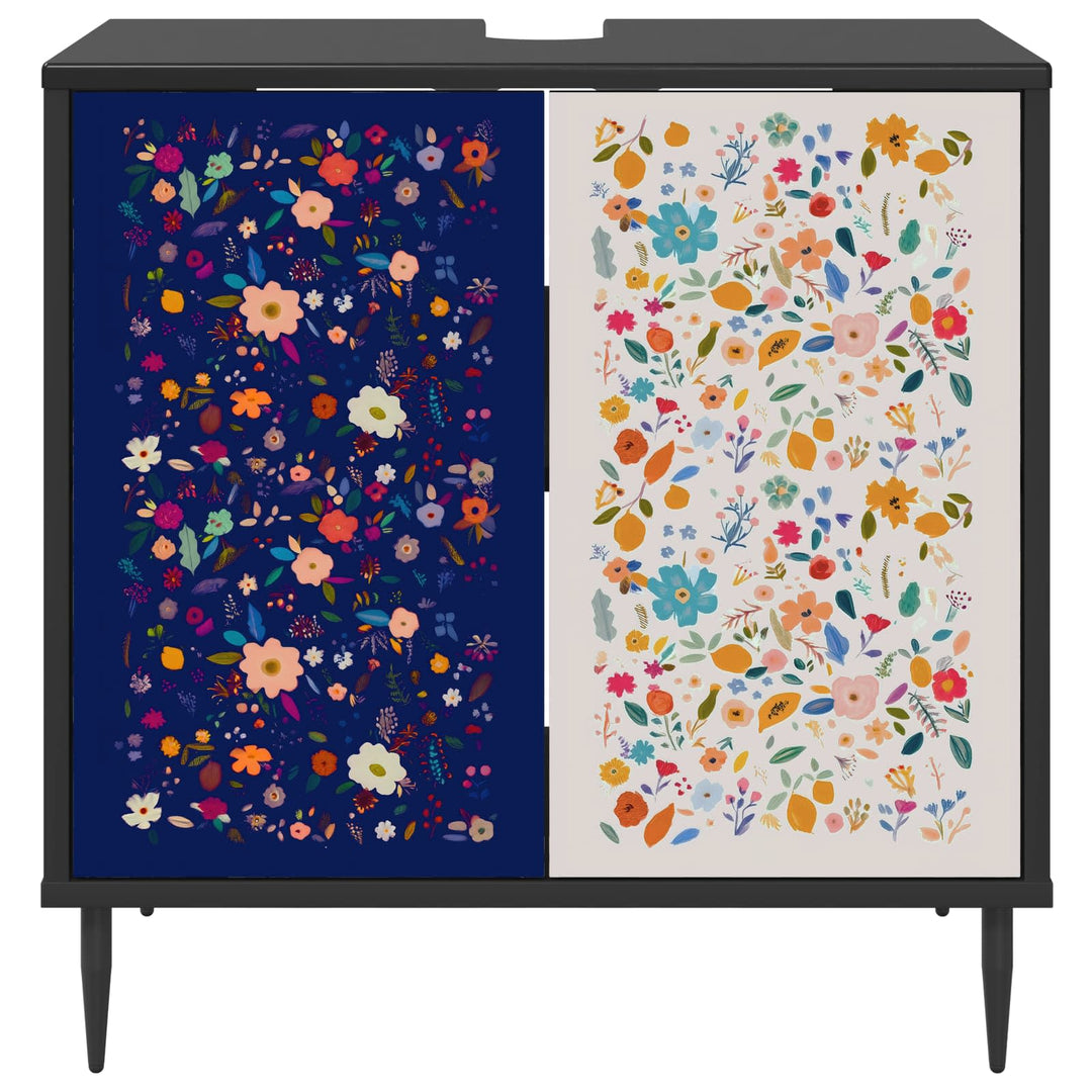 Badeværelsesskab MAINZ Sort eg 60 x 40 x 61 cm Konstrueret træ