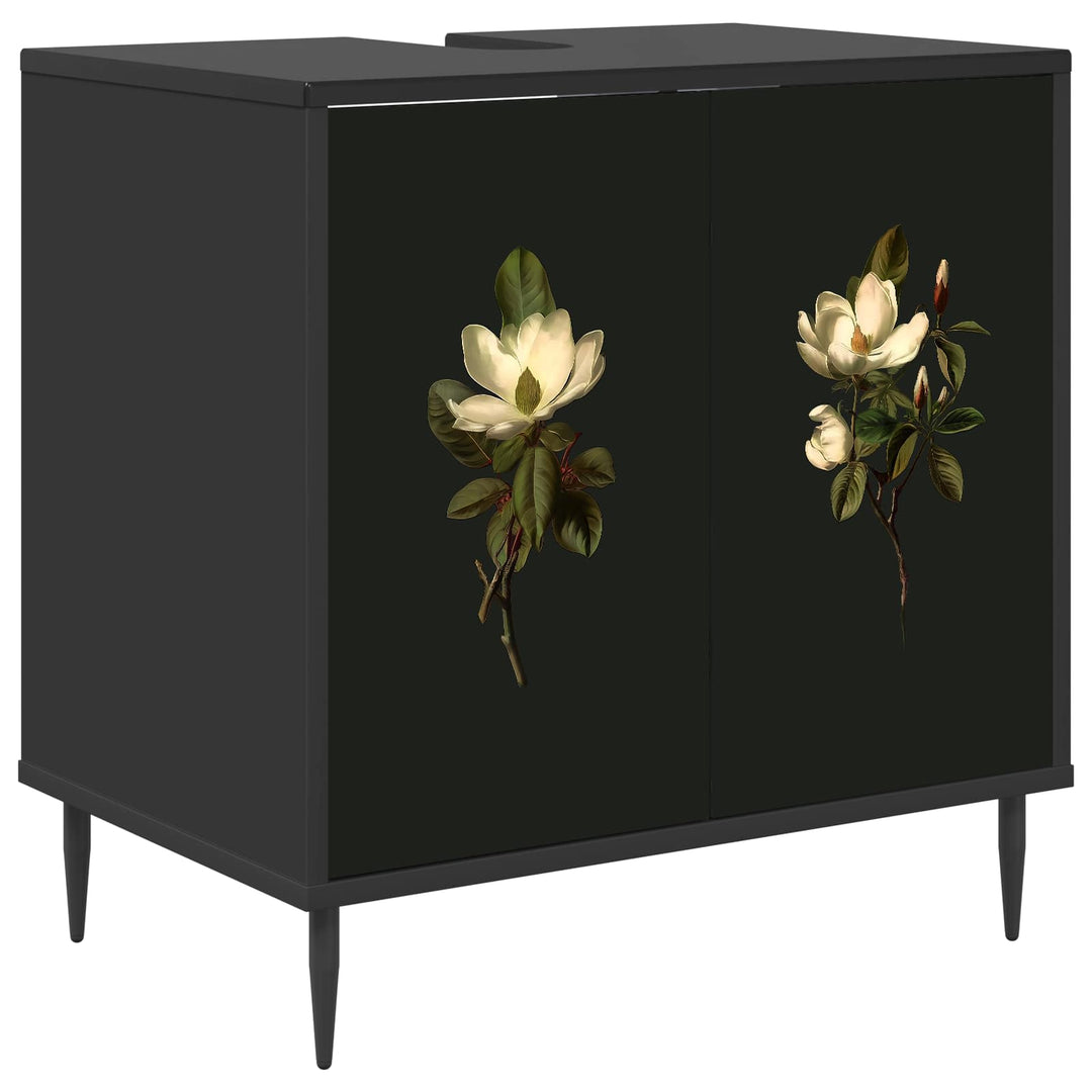 Badeværelsesskab BREMEN Sort eg 60 x 40 x 61 cm Konstrueret træ