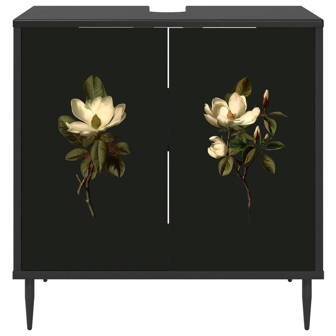Badeværelsesskab BREMEN Sort eg 60 x 40 x 61 cm Konstrueret træ