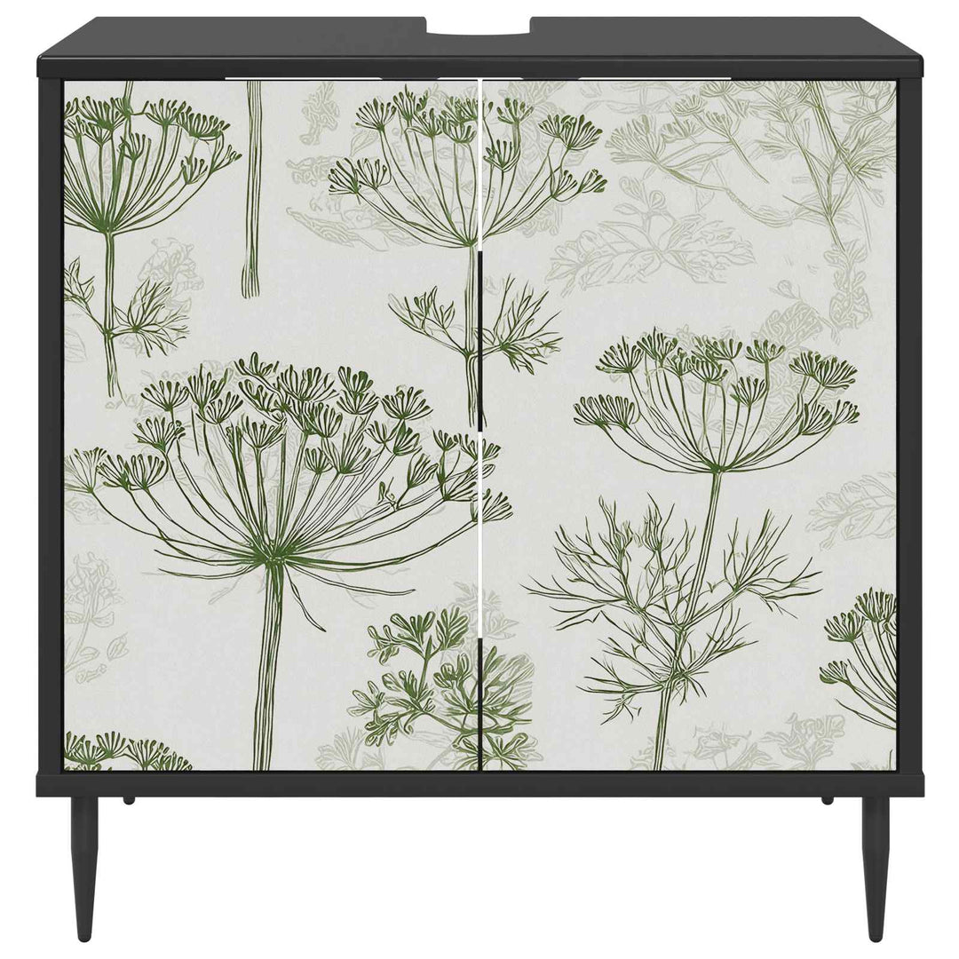 Badeværelsesskab GOTHA Sort eg 60 x 40 x 61 cm Konstrueret træ