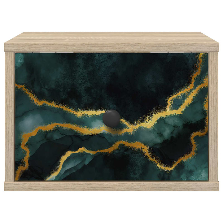 Vægmonteret natbord WIJHE 2 stk. Sonoma-eg 36 x 33 x 25 cm