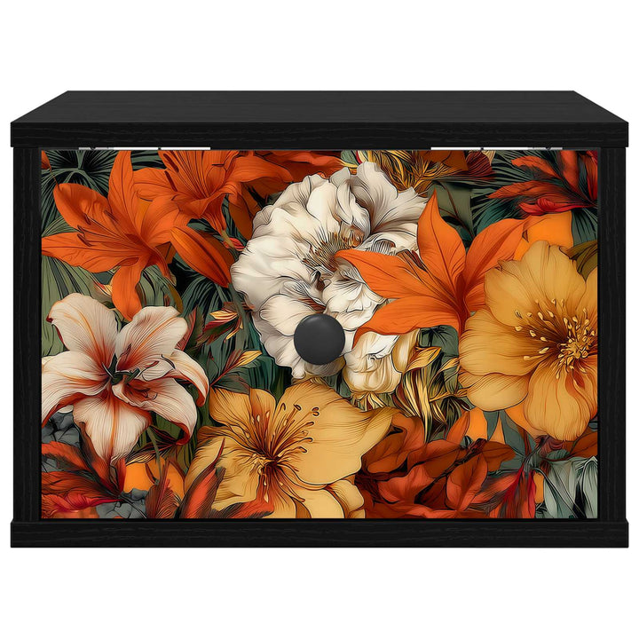 Vægmonteret natbord GENNEP 2 stk. Sort eg 36 x 33 x 25 cm
