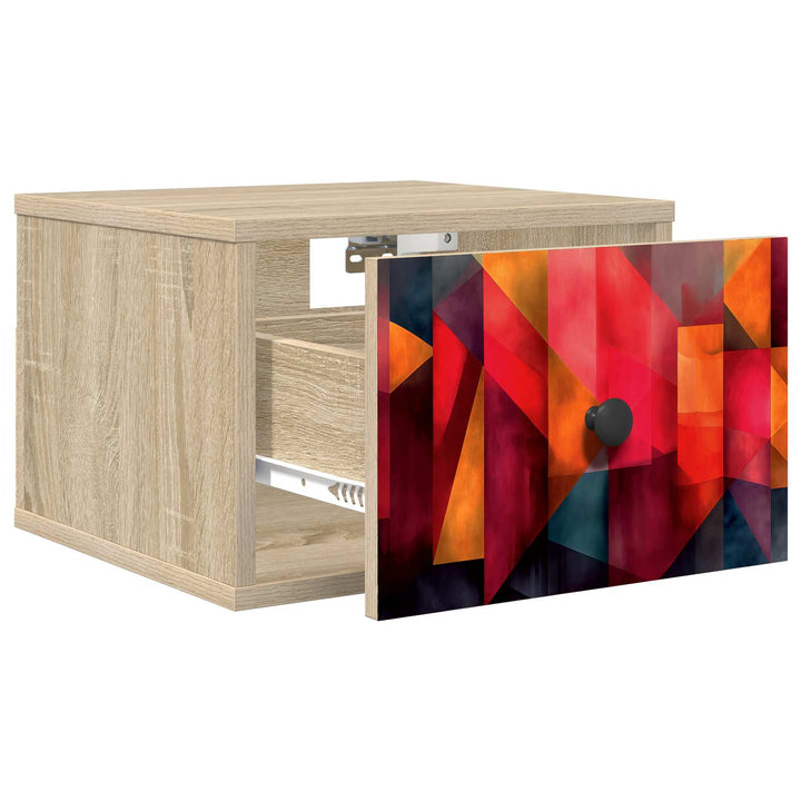 Vægmonteret natbord HEESCH Sonoma-eg 36 x 33 x 25 cm